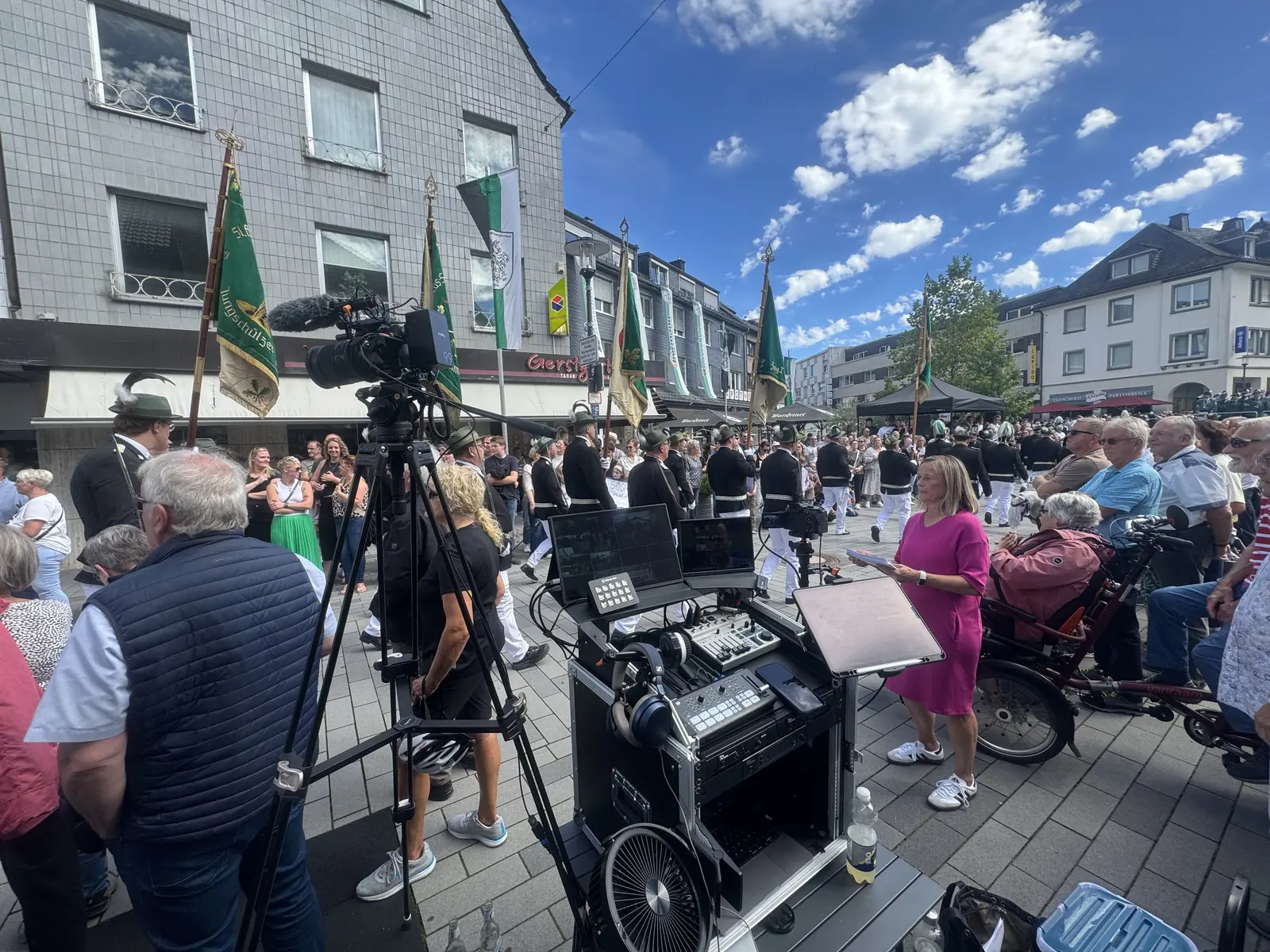 Kamerateam von EventStream NRW bei der Live-Übertragung eines Festes im Sauerland
